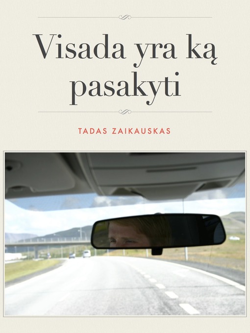 Cover image for Visada yra ka pasakyti
